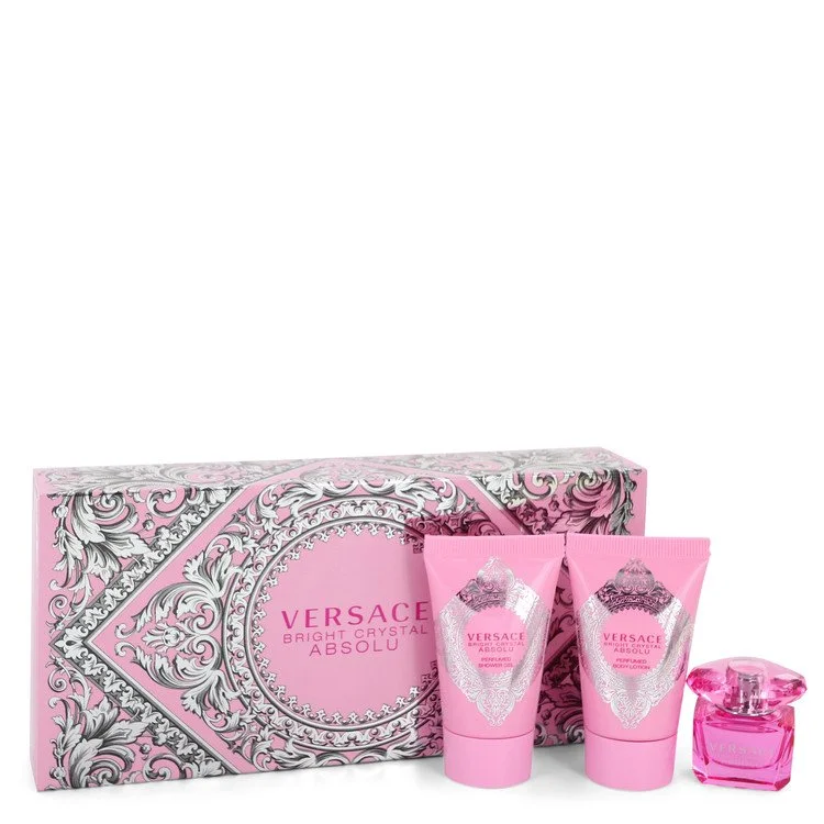 Bright Crystal Absolu Gift Set: 0,17 oz Mini EDP + 0,8 oz Body Lotion + 0,8 oz Shower Gel chính hãng Versace