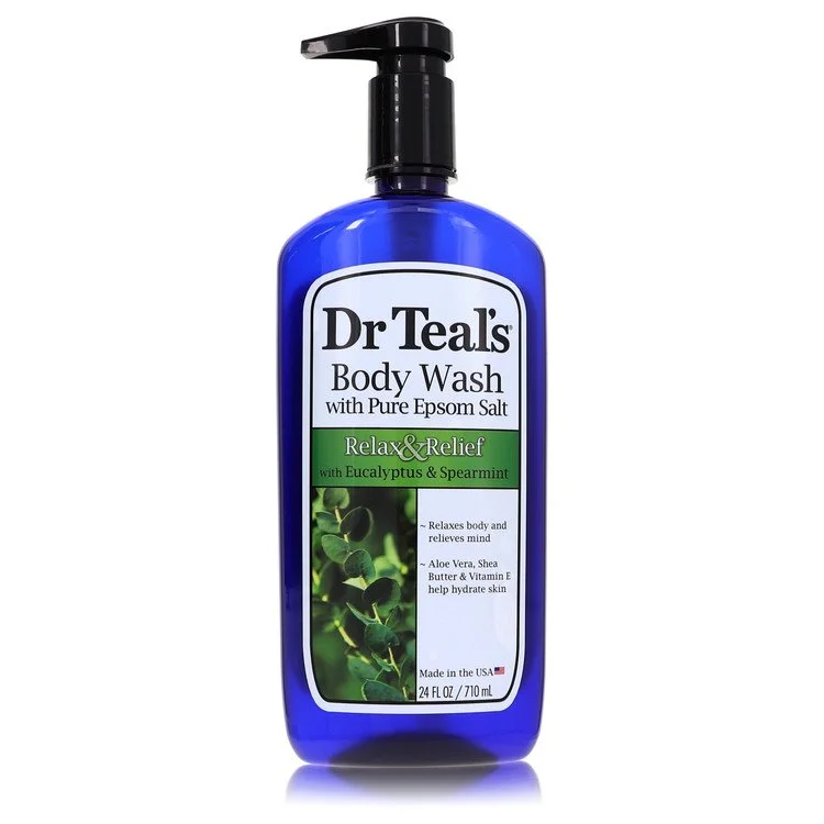 Dr Teal's Body Wash With Pure Epsom Salt Relax & Relief Body Wash with Eucalyptus & Spearmint 24 oz chính hãng Dr Teal's
