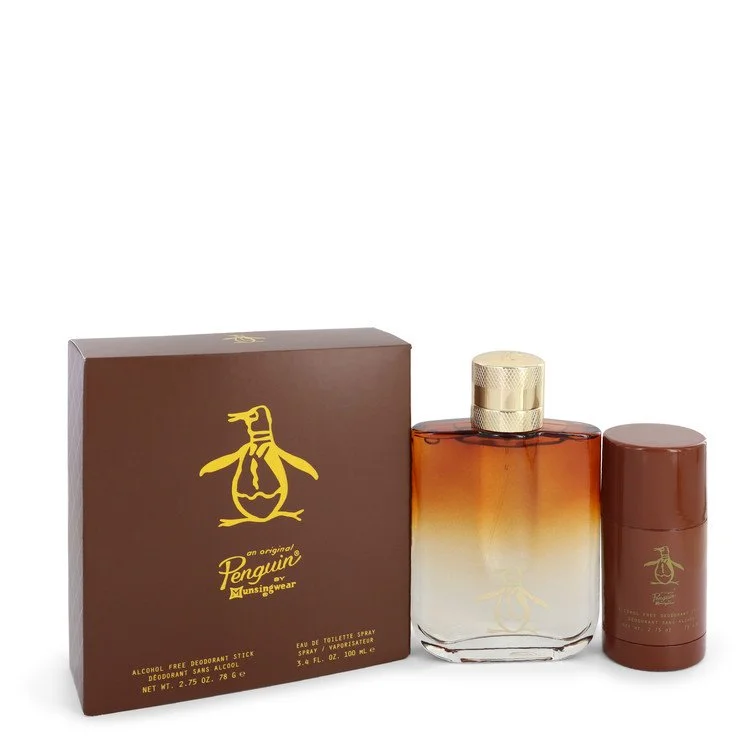 Original Penguin Gift Set: 100 ml (3,4 oz) Eau De Toilette (EDT) Spray + 75 ml (2,5 oz) Deodorant Stick (Alcohol Free) chính hãng Munsingwear