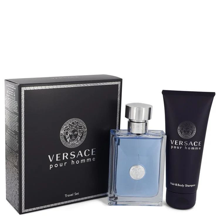 Versace Pour Homme Gift Set: 100 ml (3,4 oz) Eau De Toilette (EDT) Spray + 100 ml (3,4 oz) Shower Gel chính hãng Versace